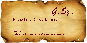 Glazius Szvetlana névjegykártya